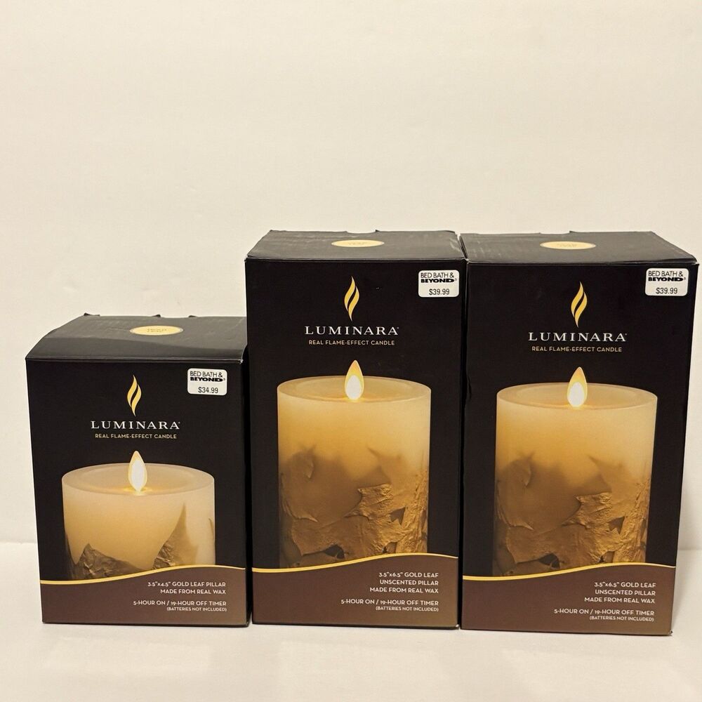 luminara flameless candles set of 3